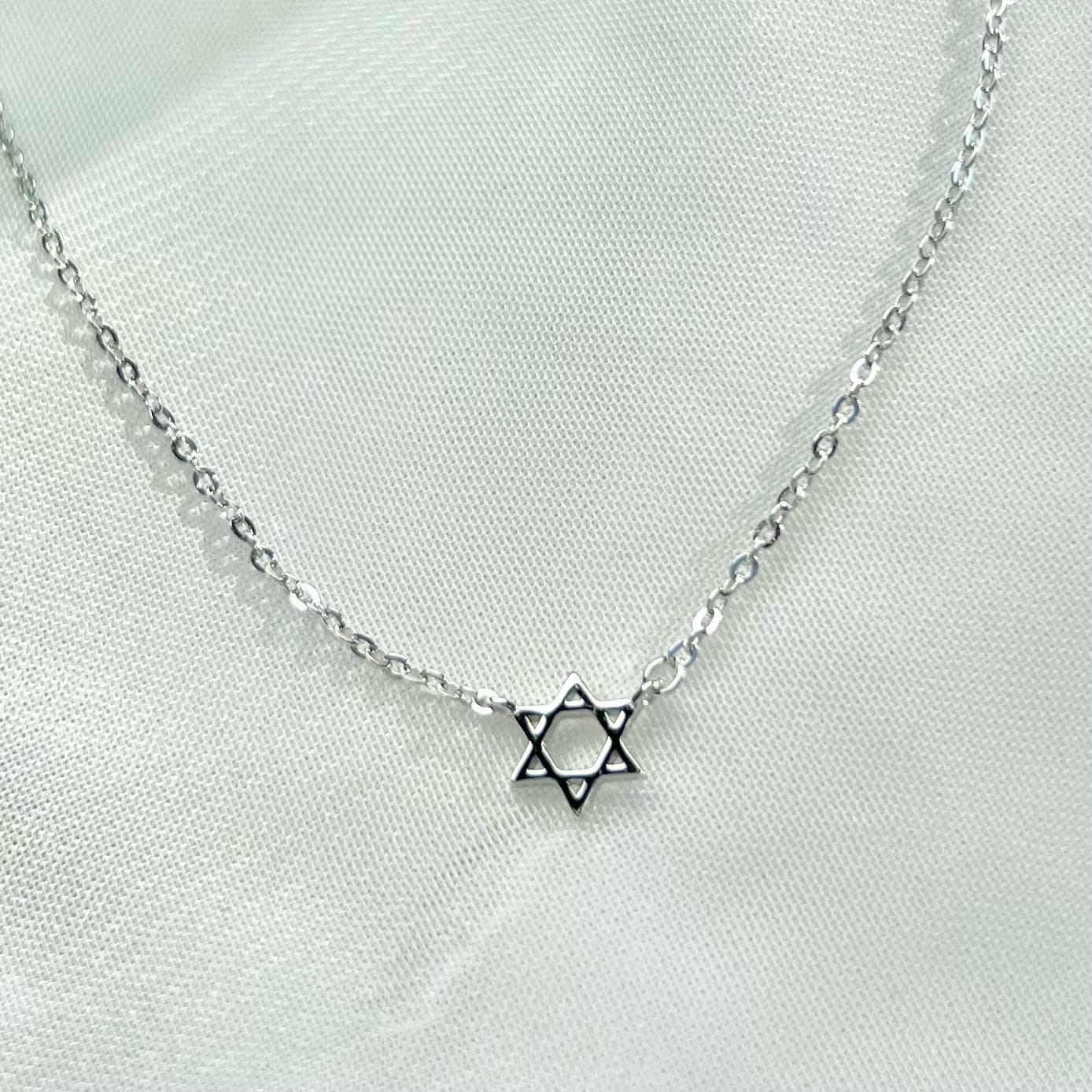 שרשרת מגן דוד מיני חלק