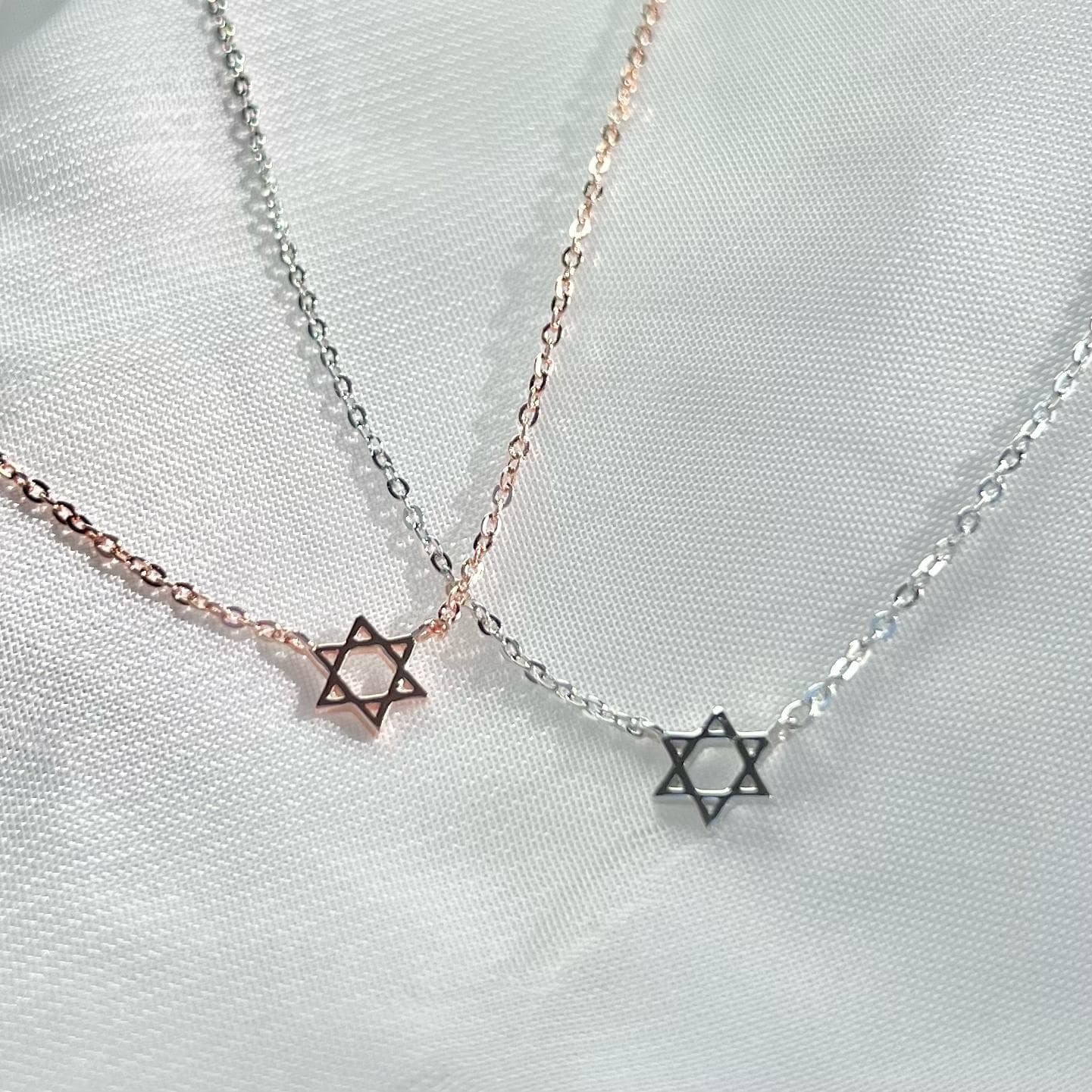 שרשרת מגן דוד מיני חלק
