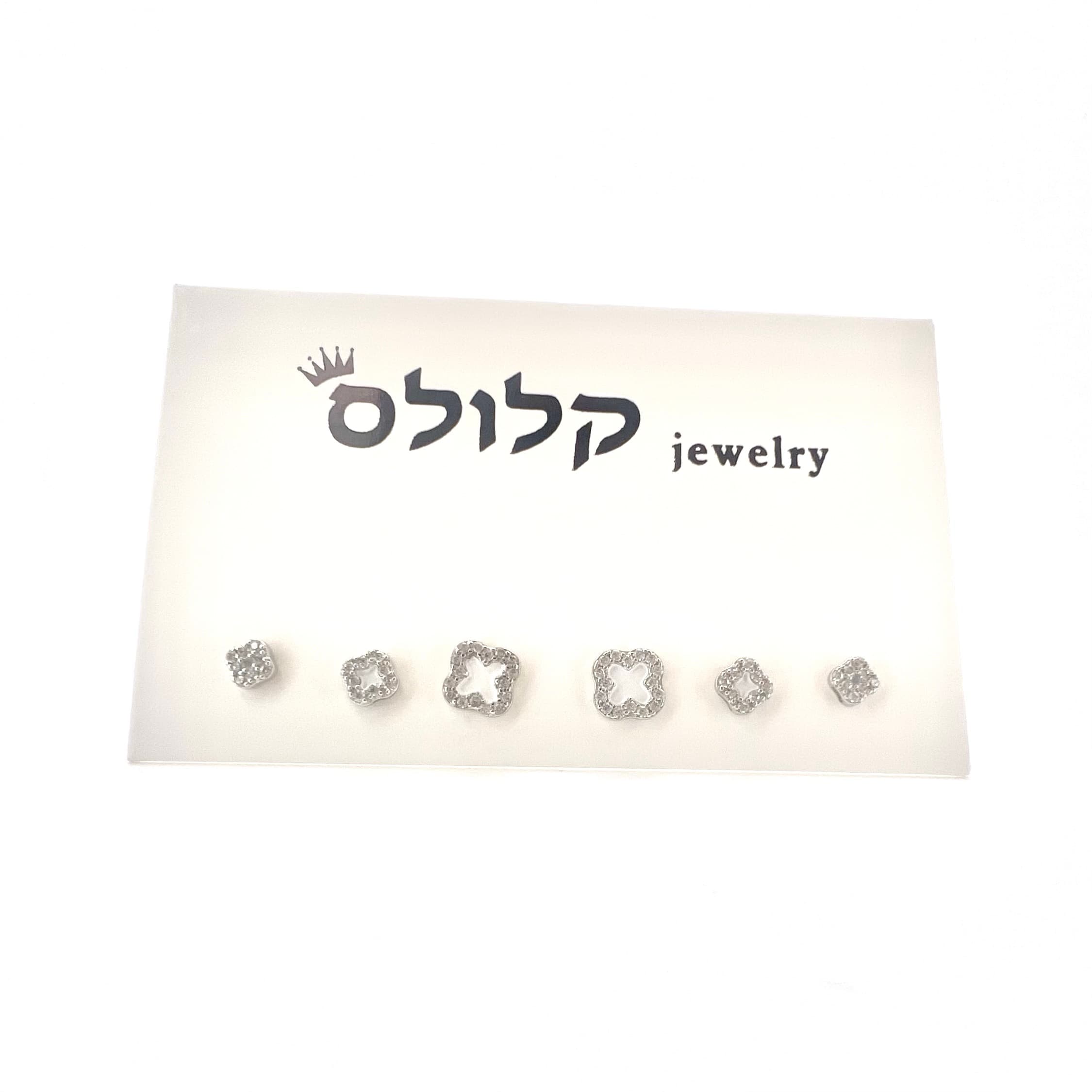 סט עגילי פרח 3