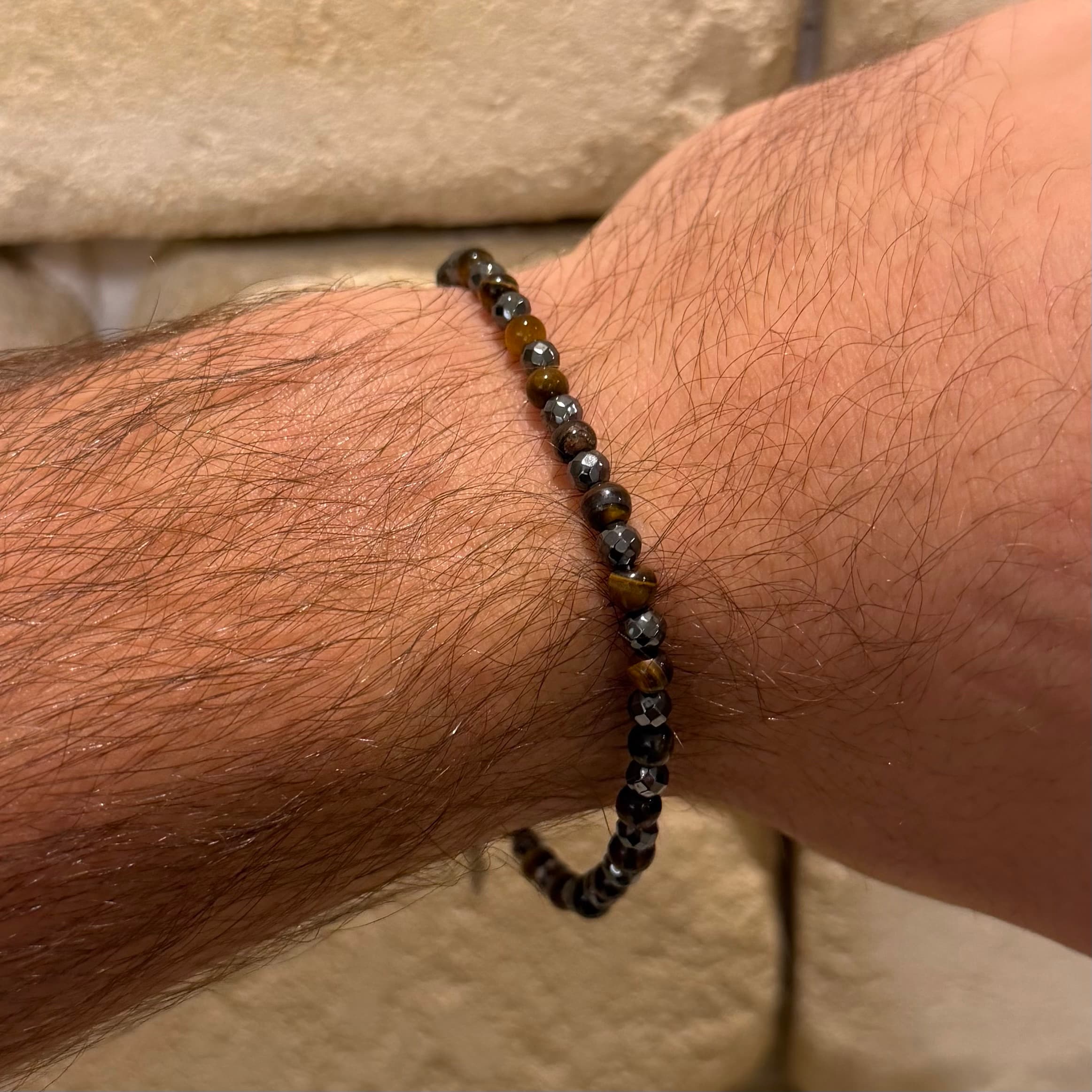 צמיד חרוזים משולבים לגבר