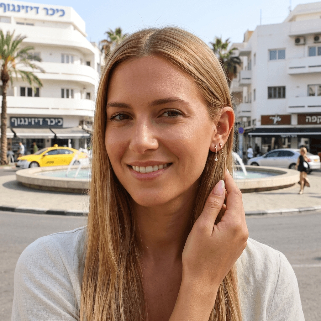 עגילי סהר זוהר 3